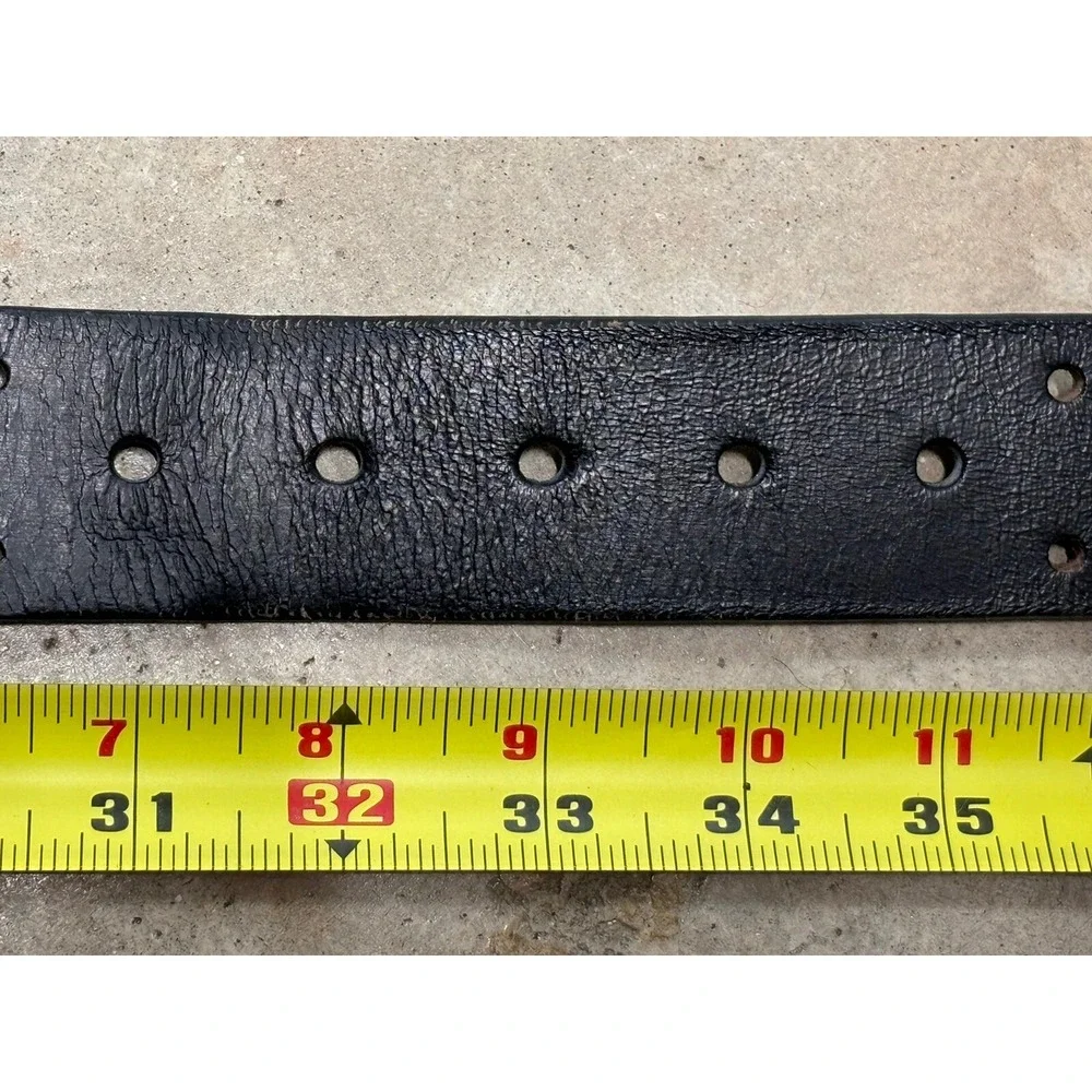 Unbranded Leather Cutout Belt Unisex Sz Medium 31
